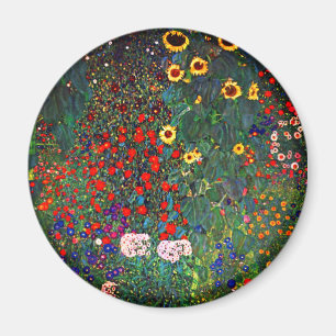 Aimant Jardin aux fleurs Gustav Klimt