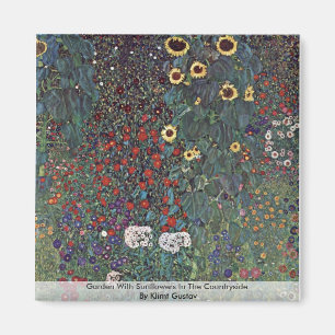 Aimant Jardin avec des tournesols dans la campagne