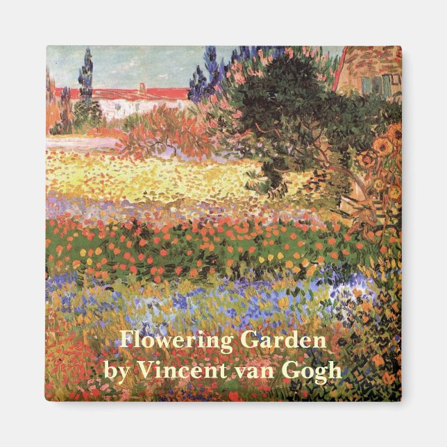 Aimant Jardin de fleurs par Vincent van Gogh (Devant)
