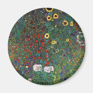 Aimant Jardin de la ferme Gustav Klimt avec tournesols