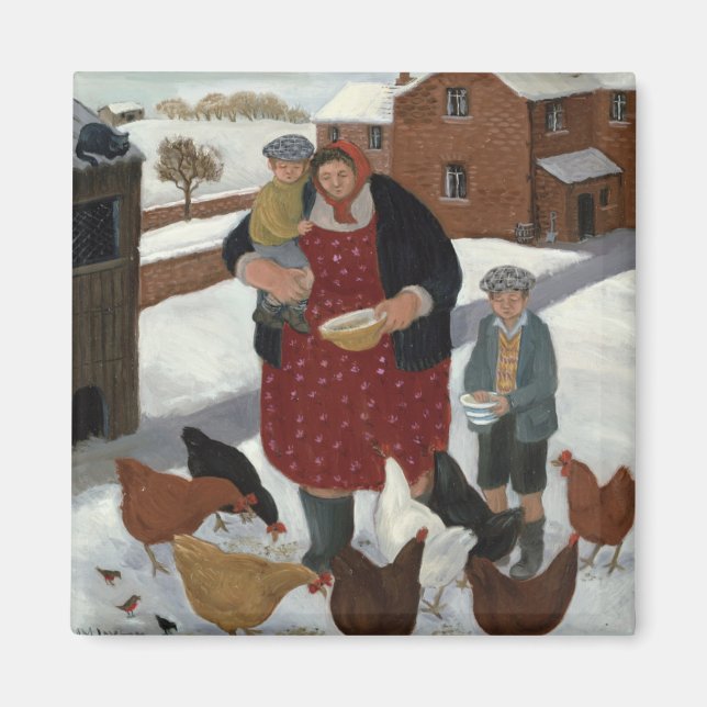 Aimant Jardin en hiver (Devant)