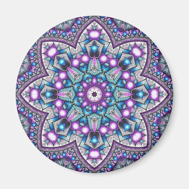 Aimant Jardin paisible Kaleidoscope Mandala (Devant)