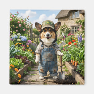 Aimant Jardinier Corgi