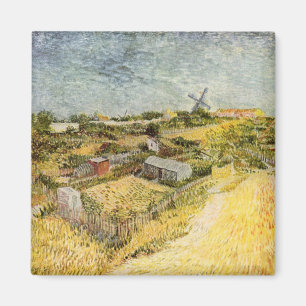 Aimant Jardins de légumes, Montmartre par Vincent van Gog