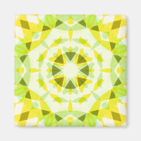 Jaune clair Vert Étoile Été Dopamine Décor Art