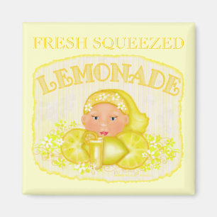 Aimant jaune de limonade d'été