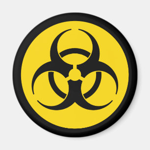 Aimant jaune de symbole de Biohazard