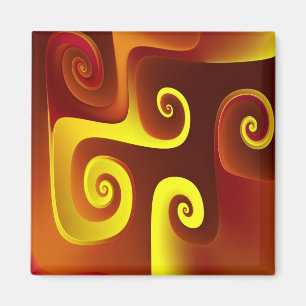 Aimant Jaune sur rouge