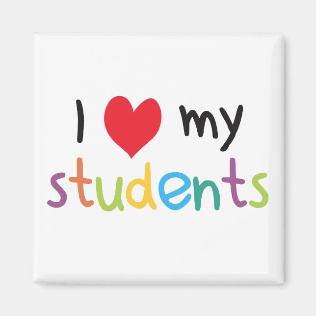 Aimant J'Coeur Mes Étudiants L'Enseignant Aime (Devant)