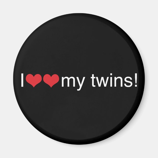 Aimant J'Coeur Mes jumeaux (Devant)
