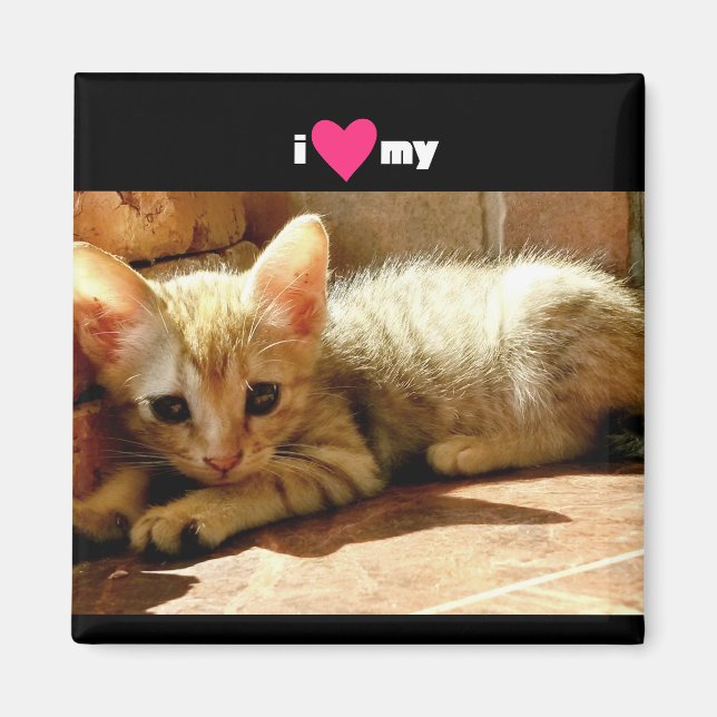 Aimant J'Coeur Mon Chat (Devant)