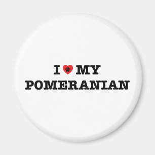 Aimant J'Coeur Mon Poméranien