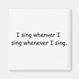 Aimant Je chante toutes les fois que je chante l'aimant
