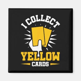 Aimant Je collectionne les cartons jaunes 