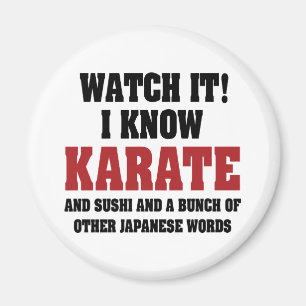 Aimant Je Connais Le Karate ! Et Sushi Et Autres Mots Jap
