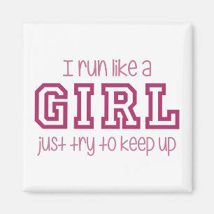 Aimant Je cours comme un essai de fille juste pour