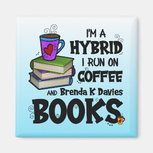 Aimant Je cours sur le café et Brenda K Davies Livres