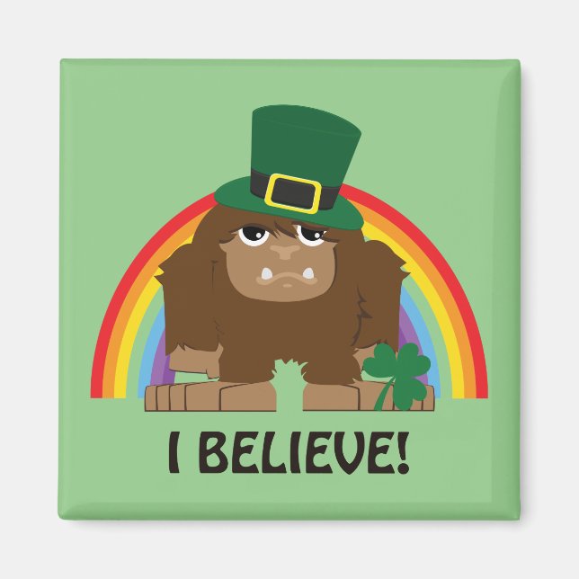 Aimant Je Crois ! Leprechaun Bigfoot (Devant)
