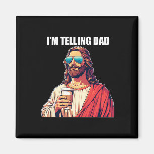Aimant Je dis papa Chemise Drôle Religieux Je