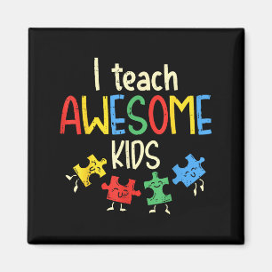 Aimant Je enseigne aux enfants géniaux T-shirt Éducation