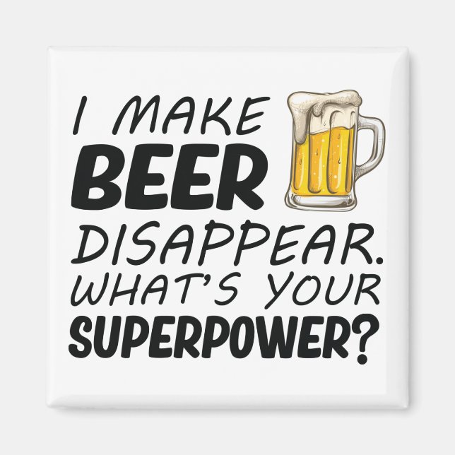 Aimant Je fais disparaître la bière (Devant)