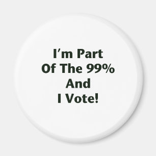 Aimant Je fais partie des 99% et je vote !