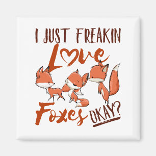 Aimant Je Freaking Aimer Les Renards Mignons Fox Lover