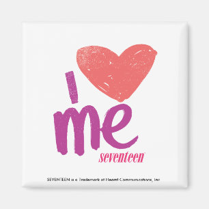 Aimant Je Me Coeur Rose/Violet