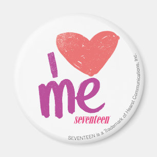 Aimant Je Me Coeur Rose/Violet