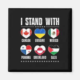 Aimant Je me tiens avec Canada Groenland Mexique Panama G