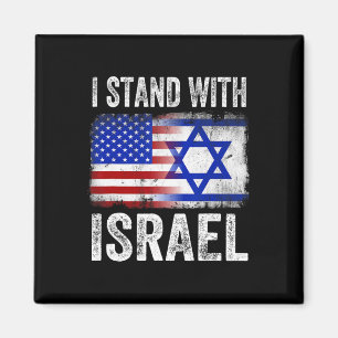 Aimant Je me tiens avec Israël T Shirt patriotique États-