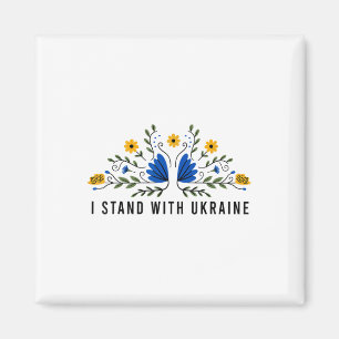 Aimant Je Me Tient Avec Ukraine Ukraine Ukraine Drapeau T