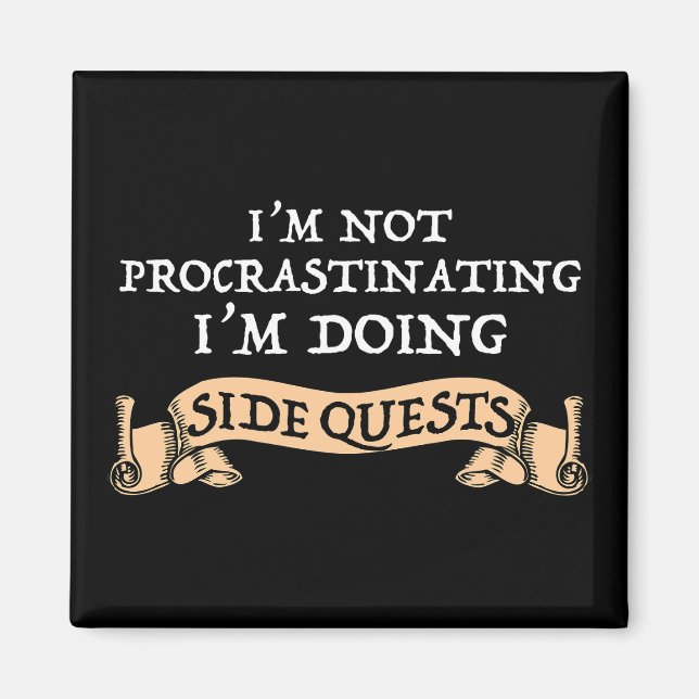 Aimant Je ne fais pas de procrastination - Je fais des qu (Devant)