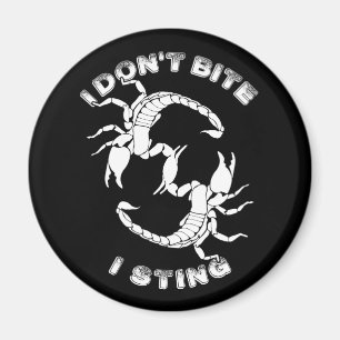 Aimant Je ne mord pas, je pique - Scorpio Design