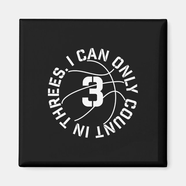Aimant Je ne peux compter que dans 3s Basket-ball 3 point (Devant)