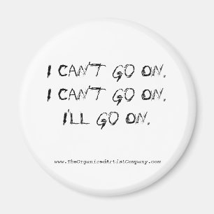 Aimant Je ne peux pas continuer. Je ne peux pas continuer