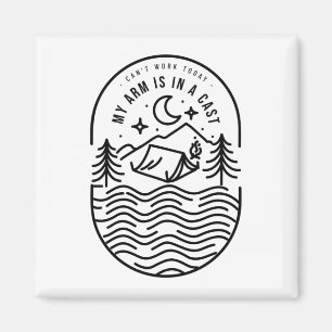 Aimant Je ne peux pas travailler aujourd'hui mon bras est