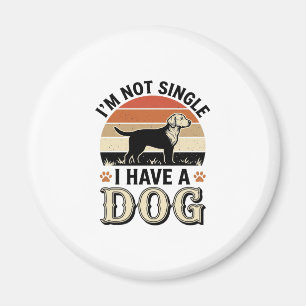 Aimant Je ne suis pas célibataire, j'ai un chien vintage