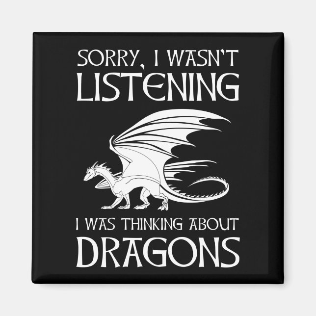 Aimant Je n'écoutais pas - je pensais aux dragons (Devant)