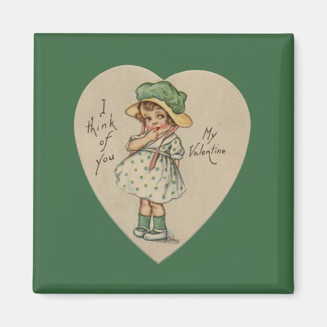 Aimant Je pense à toi, My Valentine (Devant)