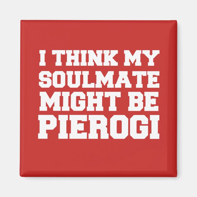 Aimant Je Pense Que Mon Âne Pourrait Être Pierogi Rouge (Devant)