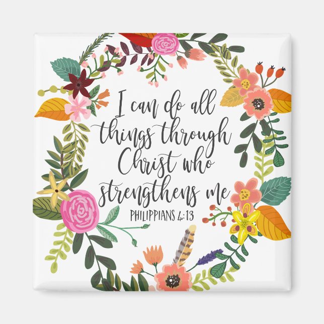 Aimant Je peux faire tout par le Christ Philippiens (Devant)