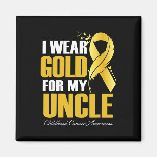 Aimant Je Porte De L'Or Pour Mon Oncle Plumes De Cancer D