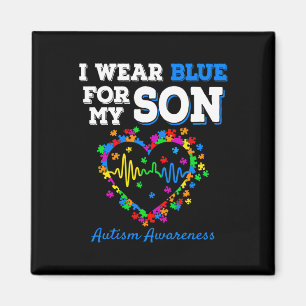 Aimant Je Porte Du Bleu Pour Mon Fils Sensibilisation sur