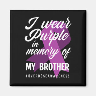 Aimant Je Porte Du Violet En Mémoire Pour Mon Frère Surdo