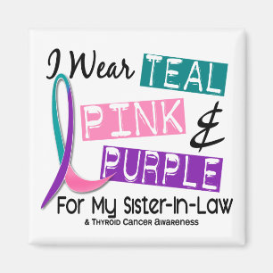 Aimant Je porte le ruban de cancer de la thyroïde pour l