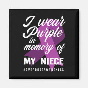 Aimant Je Porte Le Violet En Mémoire De Ma Nièce Overdose