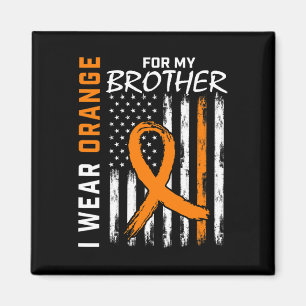 Aimant Je Porte Orange Pour Mon Frère Leucémie Sensibilis