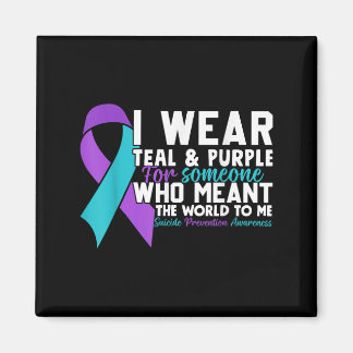 Aimant Je Porte Turquoise & ; Purple Pour Quelqu'Un Qu