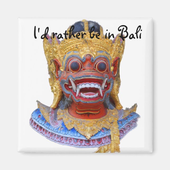 Aimant Je préférerais être à Bali (Devant)